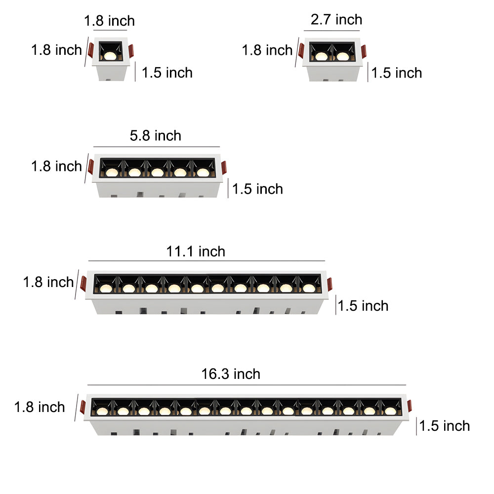 Recessed Ceiling Spot Lights Modern LED Linear Recessed Light