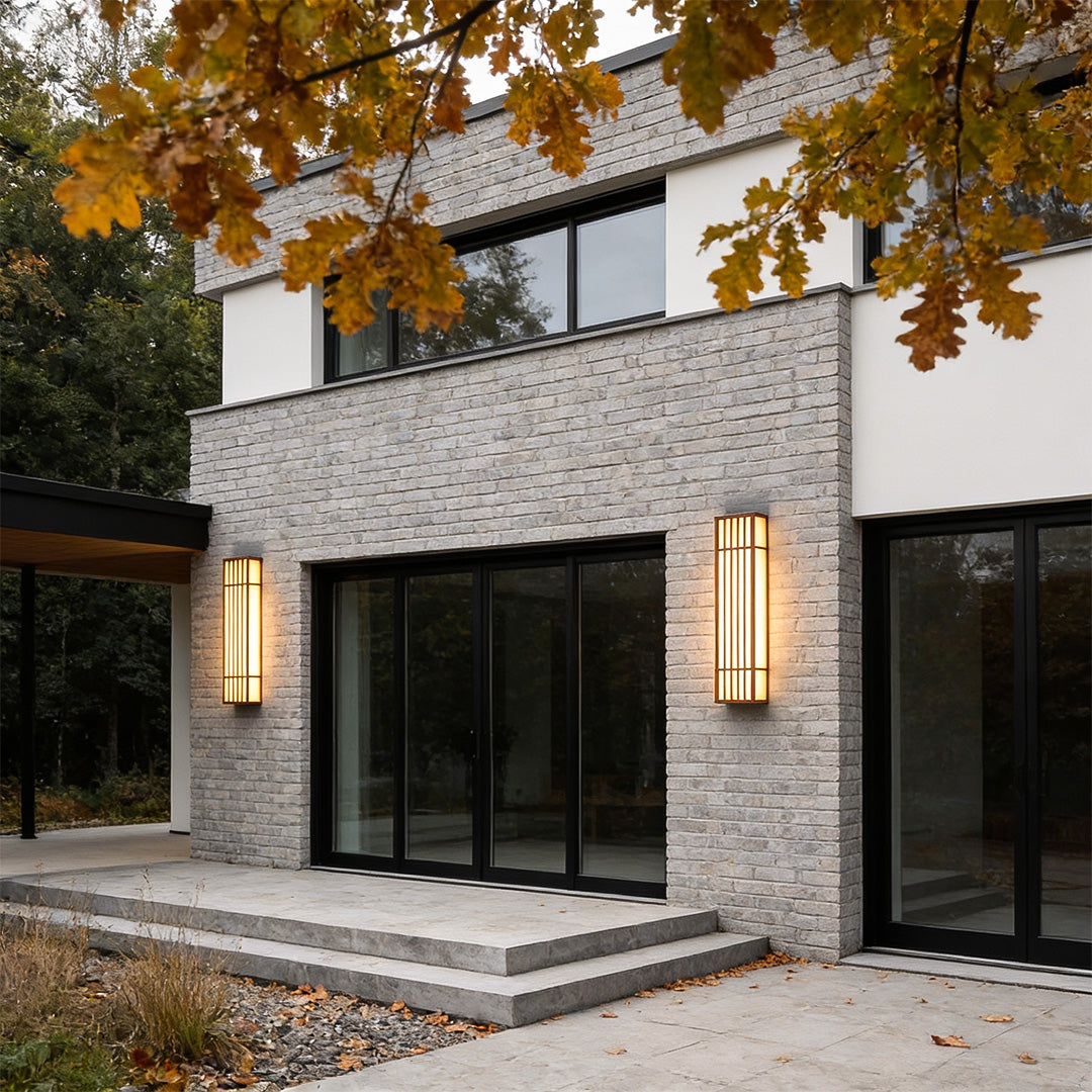 Rectangle LED Outdoor Wall Light Retro Grid Waterproof Light