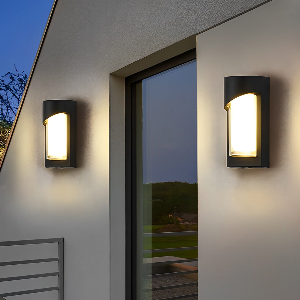 Black Outdoor Wall Light Modern Waterproof LED Light