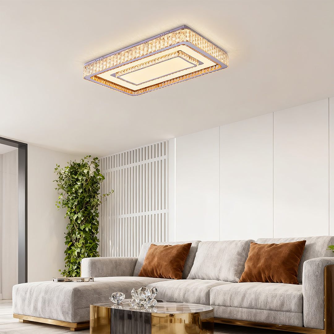 Flush Mount LED Light Fixtures Modern Luxury Crystal Lamp