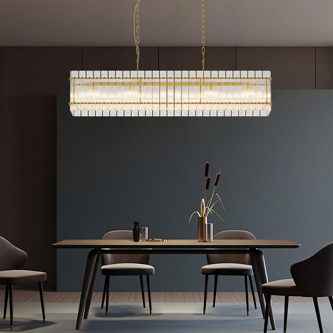 Glass Lamp Shade Chandelier Luxury Iron Ceiling Light