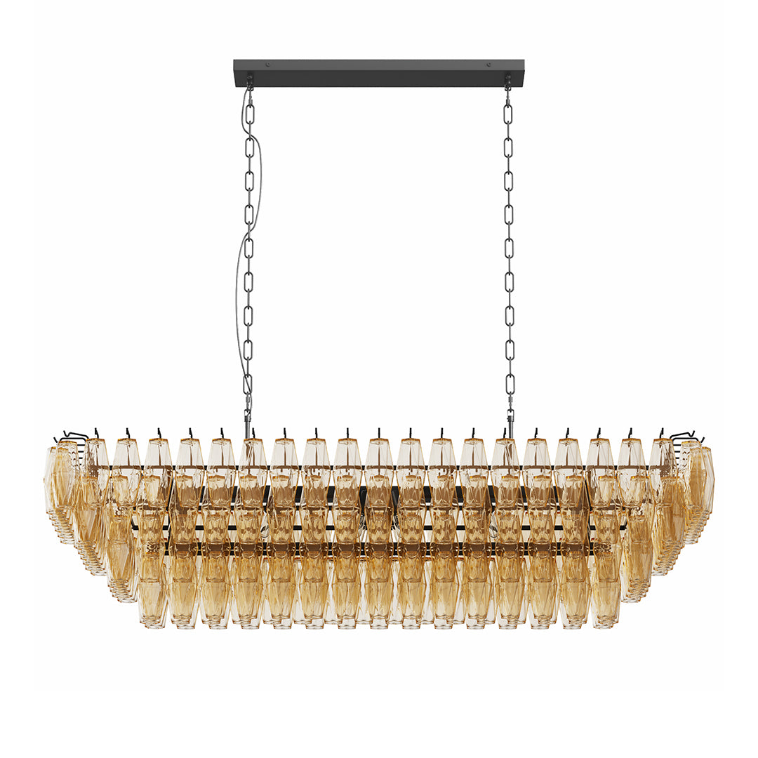 Glass Pendant Chandelier American Luxury Multi-head Ceiling Lights