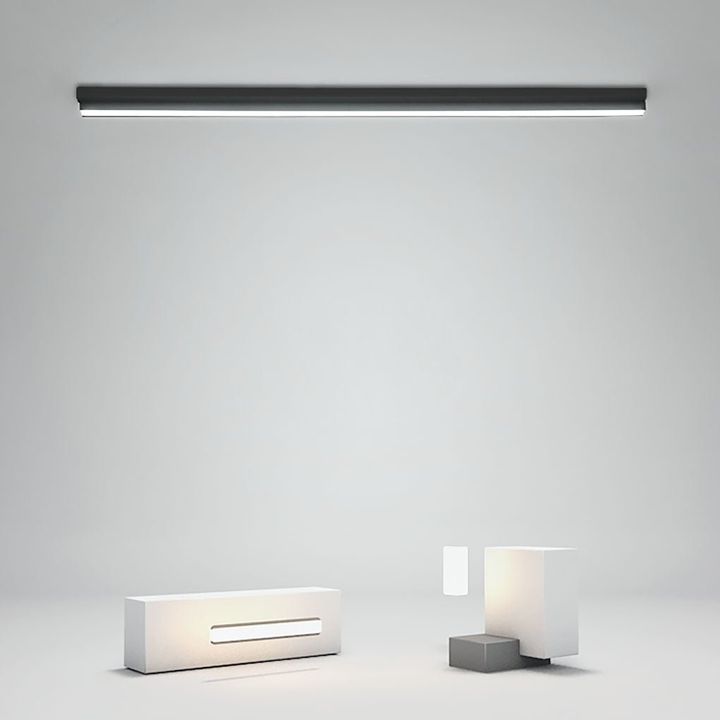 Long LED Linear Lights Black Aluminum Flush Mount light