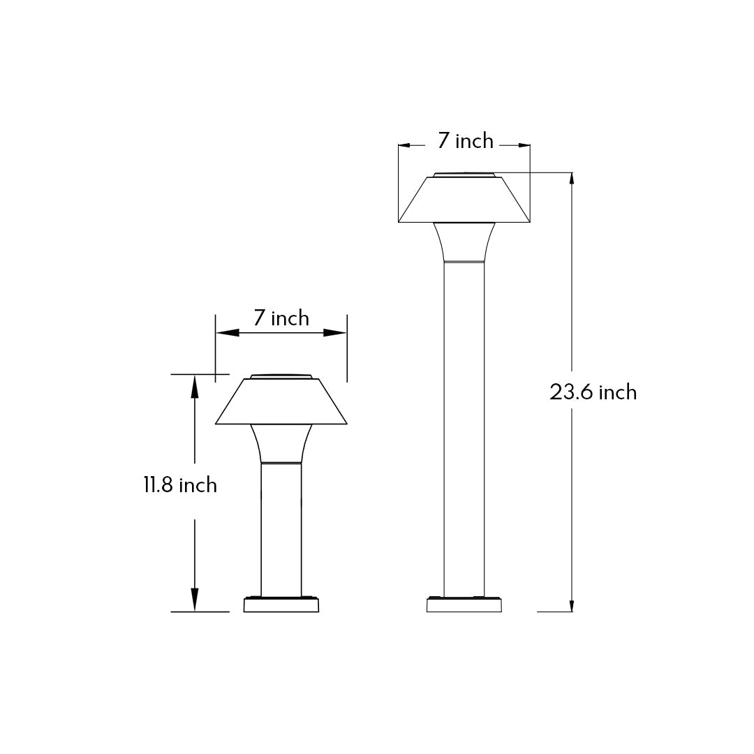Residential Bollard Lights Minimalist Landscape Pathway Lighting