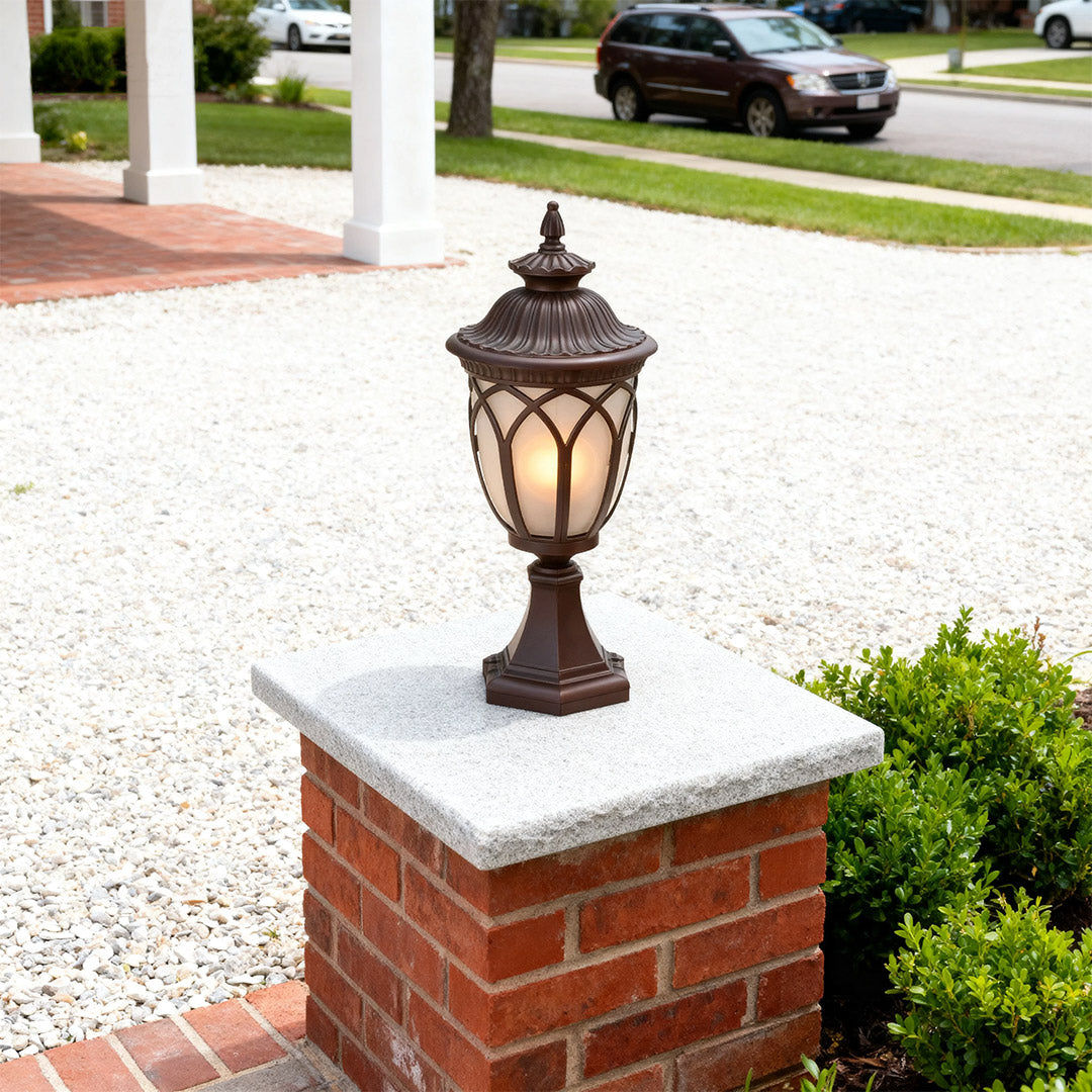 Garden Pillar Lights Weather-Resistant Outdoor Column Head Light