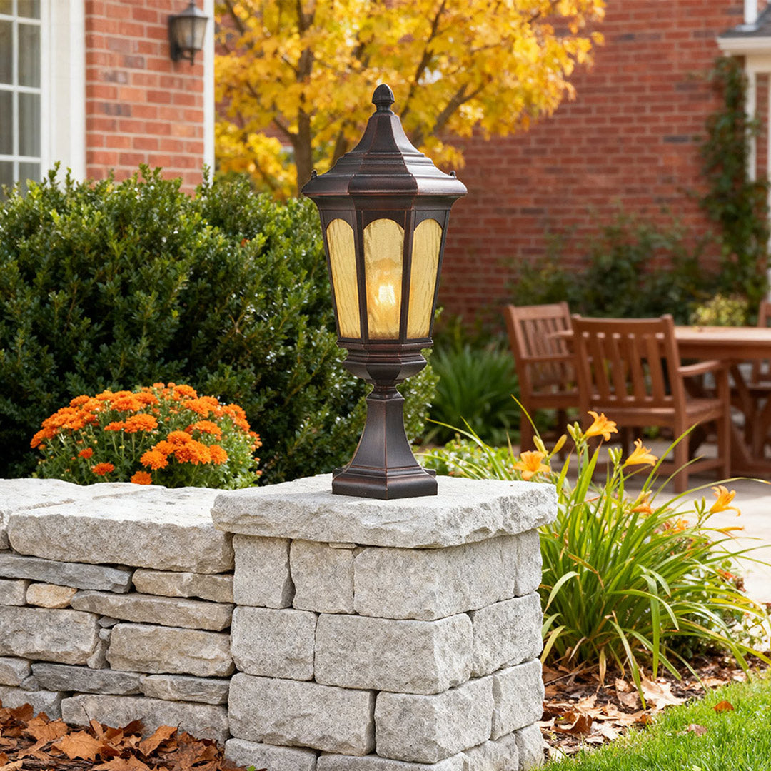Residential Pillar Light Waterproof Retro Outdoor LED Pathway Lamp