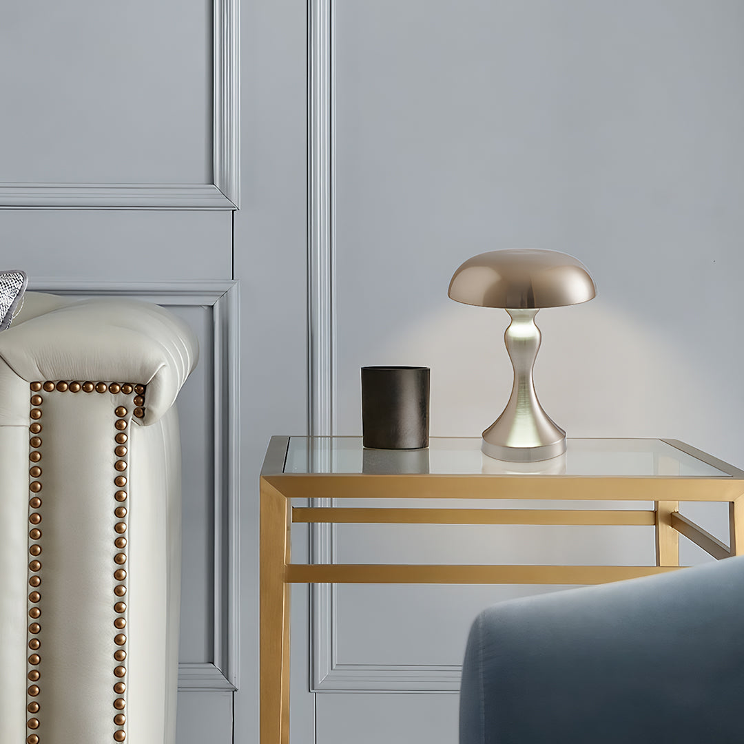 Retro Metal Table Lamp Mushroom Dimmable Creative Design Iron Light