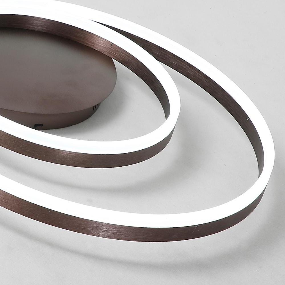 Ring Pendant Light Fixture Modern 2-Light LED Ceiling Light