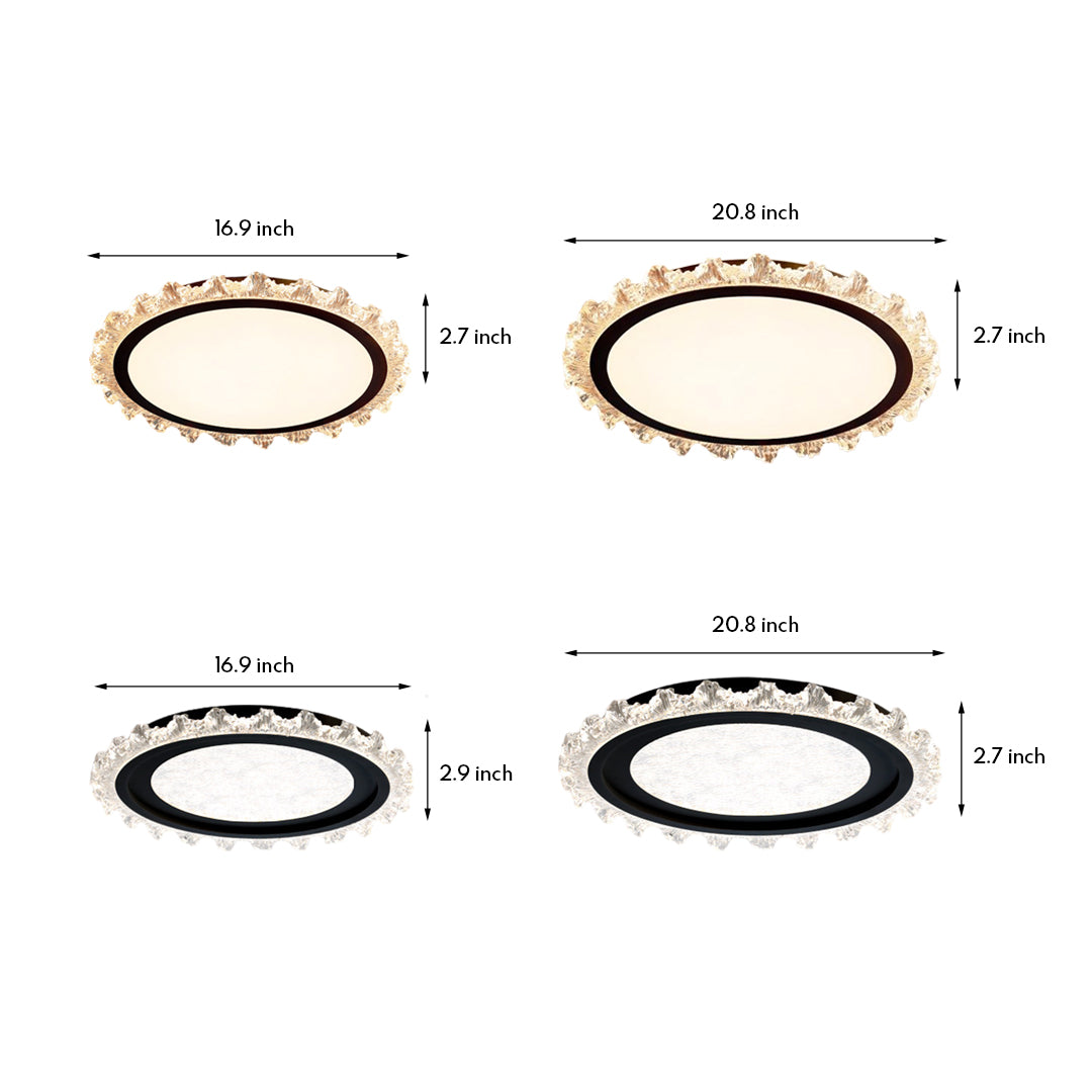 White Round LED Ceiling Light French wide-spectrum Ultra-Thin Flush Mount Light