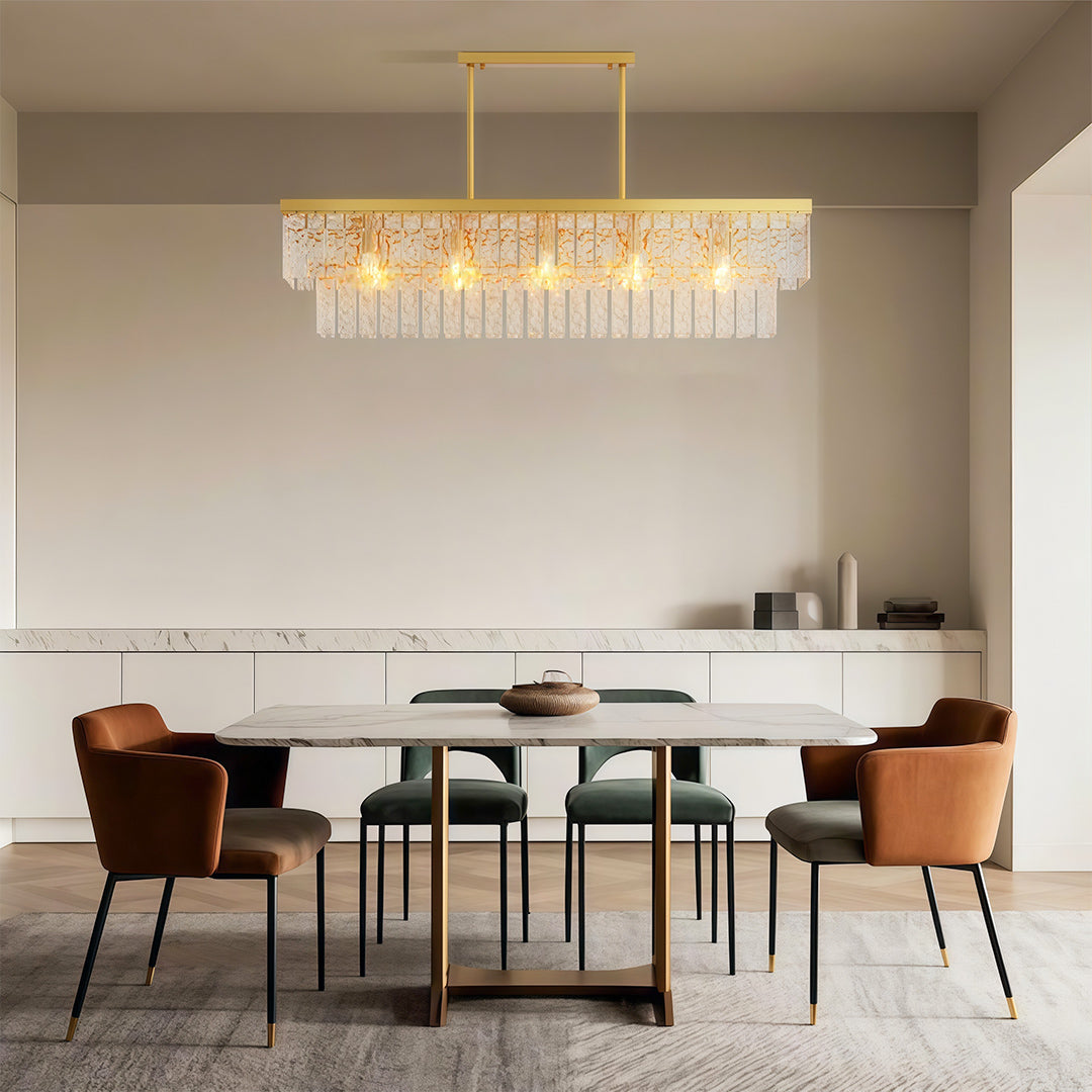 Modern Forms Chandelier Minimalist Full-Copper Luxury Ceiling Light