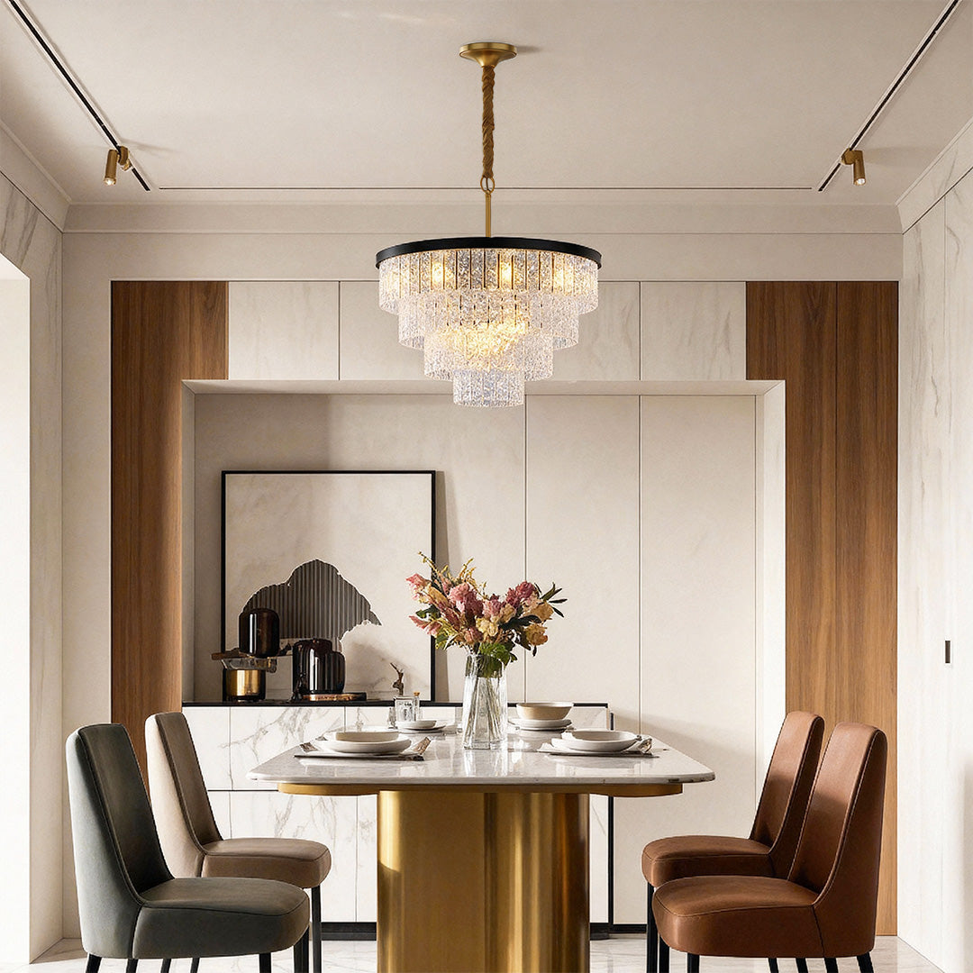 Modern Forms Chandelier Minimalist Full-Copper Luxury Ceiling Light