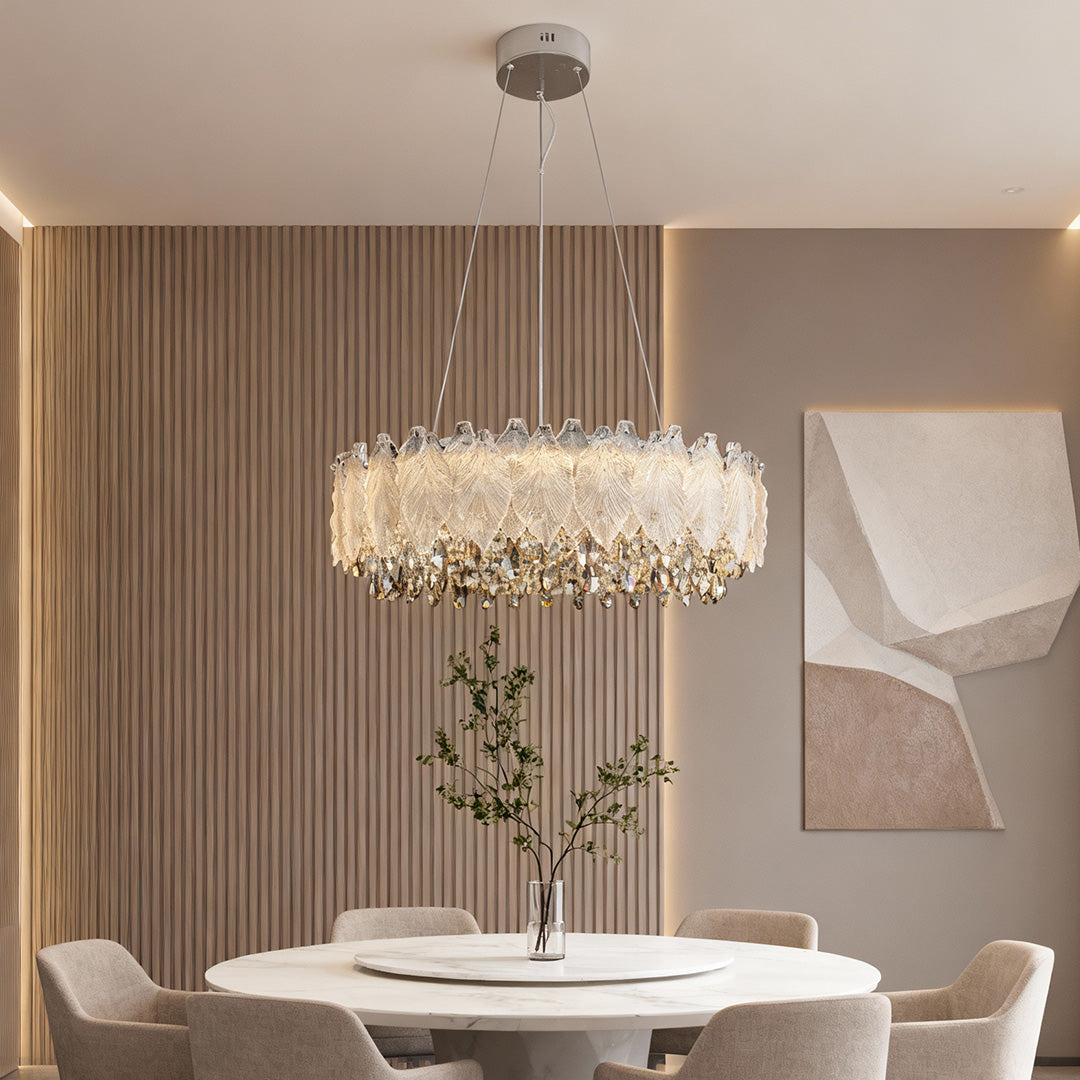 Country French Chandelier Gold Crystal Ceiling Light