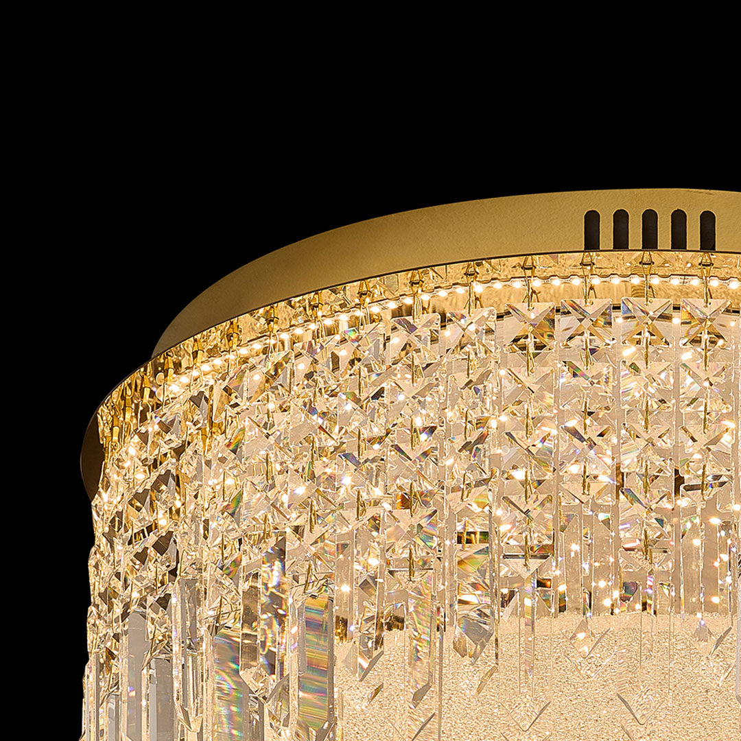 Crystal Ceiling Lights Flush Mount Luxury Metal Light