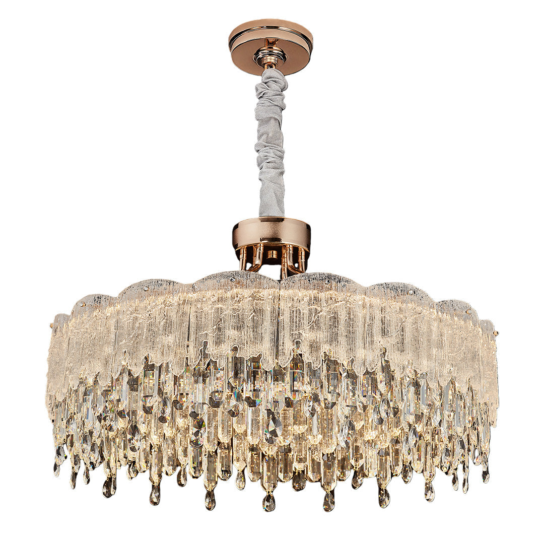 Glass Fringe Chandeliers French Luxury Crystal Ceiling Light