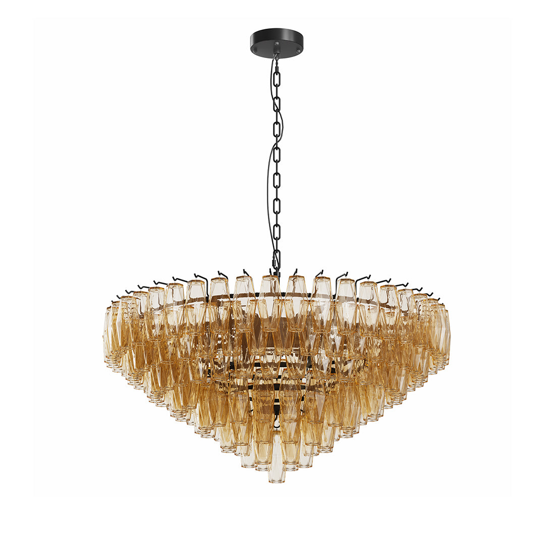 Glass Pendant Chandelier American Luxury Multi-head Ceiling Lights