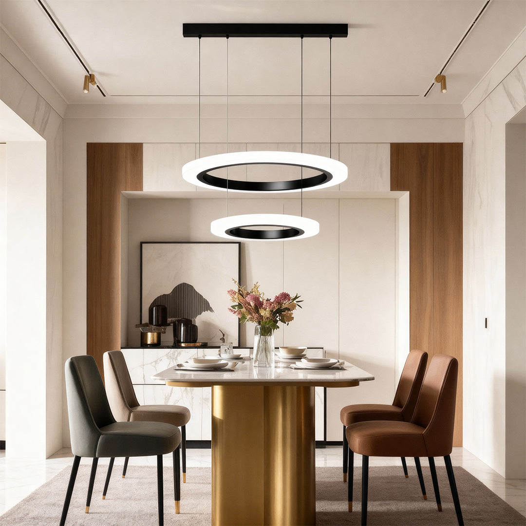 Round Modern Chandelier Minimalist Acrylic Ceiling Light