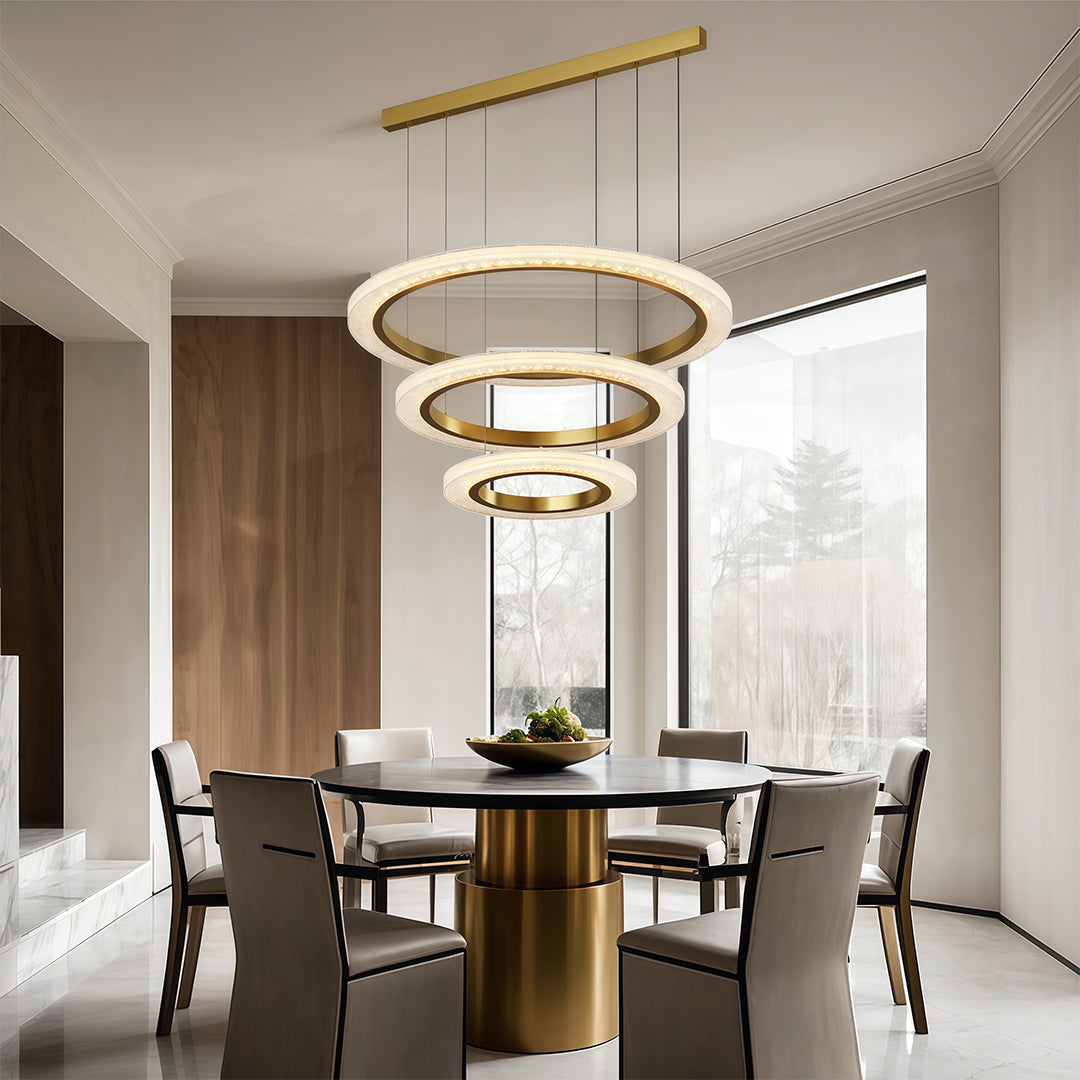 Round Modern Chandelier Minimalist Acrylic Ceiling Light