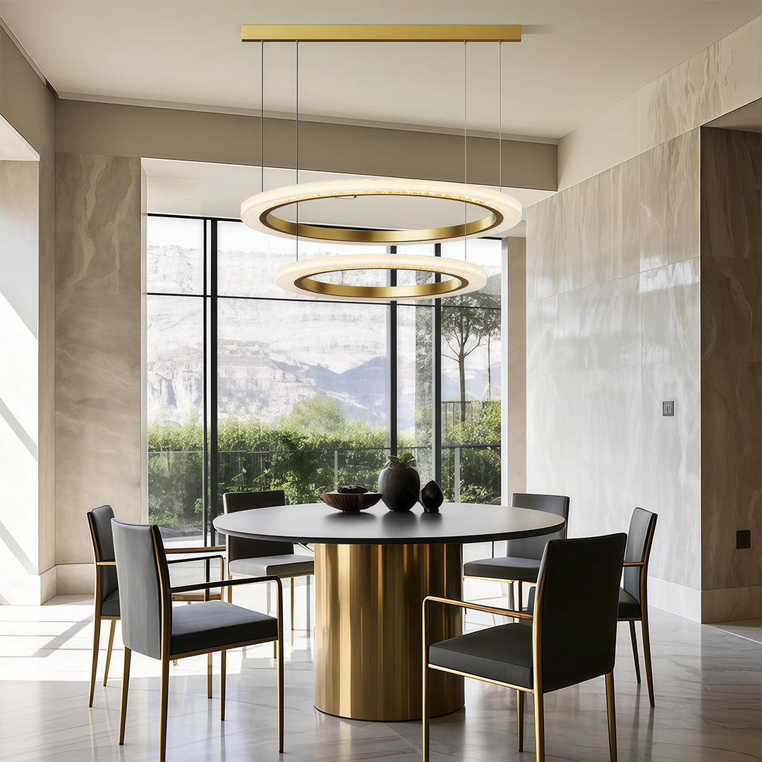 Round Modern Chandelier Minimalist Acrylic Ceiling Light