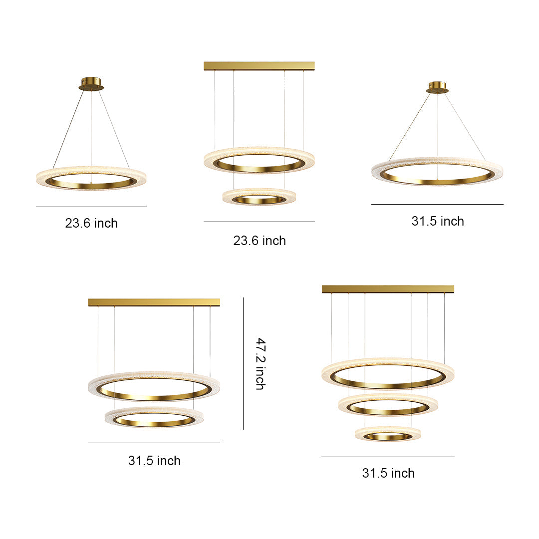 Round Modern Chandelier Minimalist Acrylic Ceiling Light