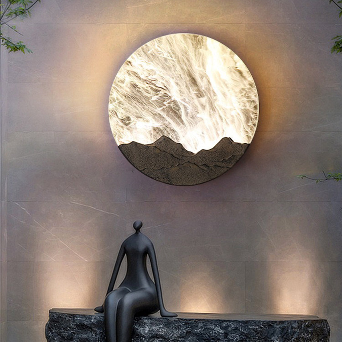 Round Outdoor Sconce LED Waterproof Sunrise Round Decorative
