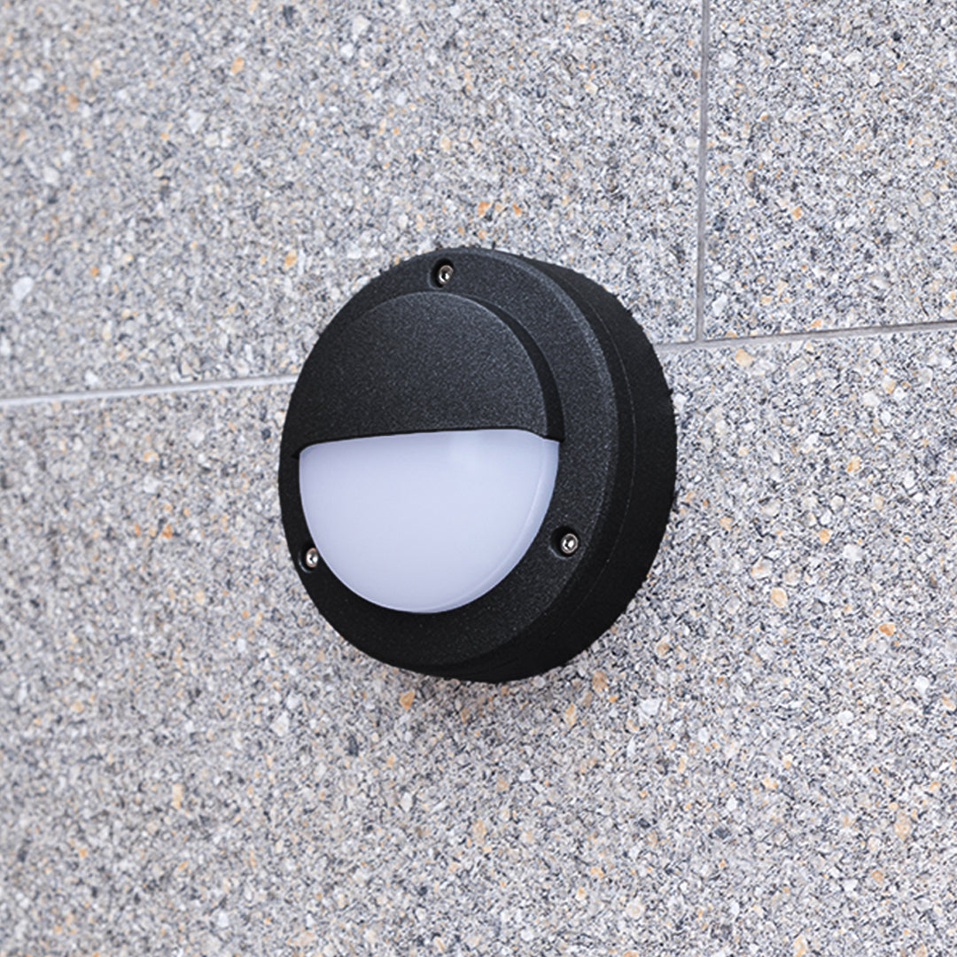 Round Outdoor Wall Sconce Waterproof Minimalist Style