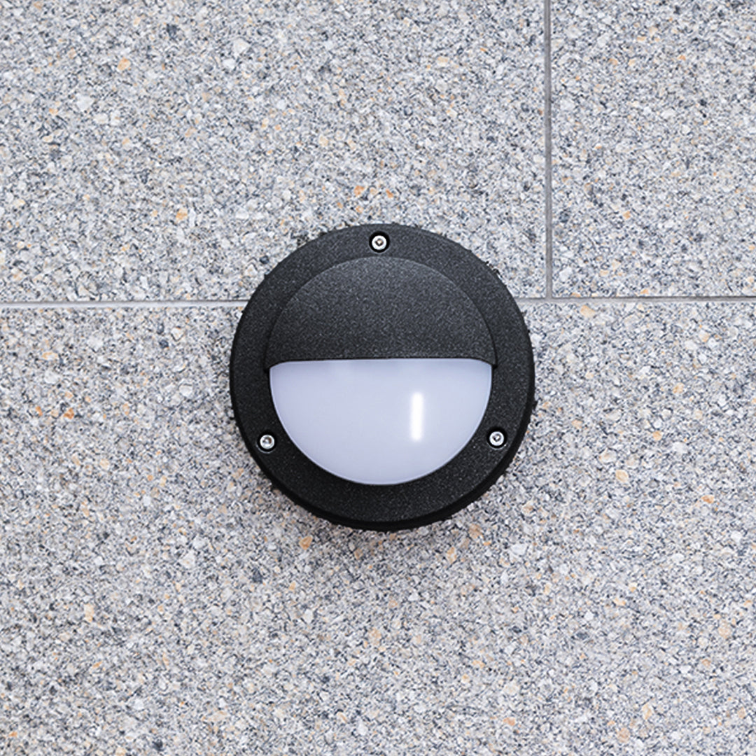 Round Outdoor Wall Sconce Waterproof Minimalist Style