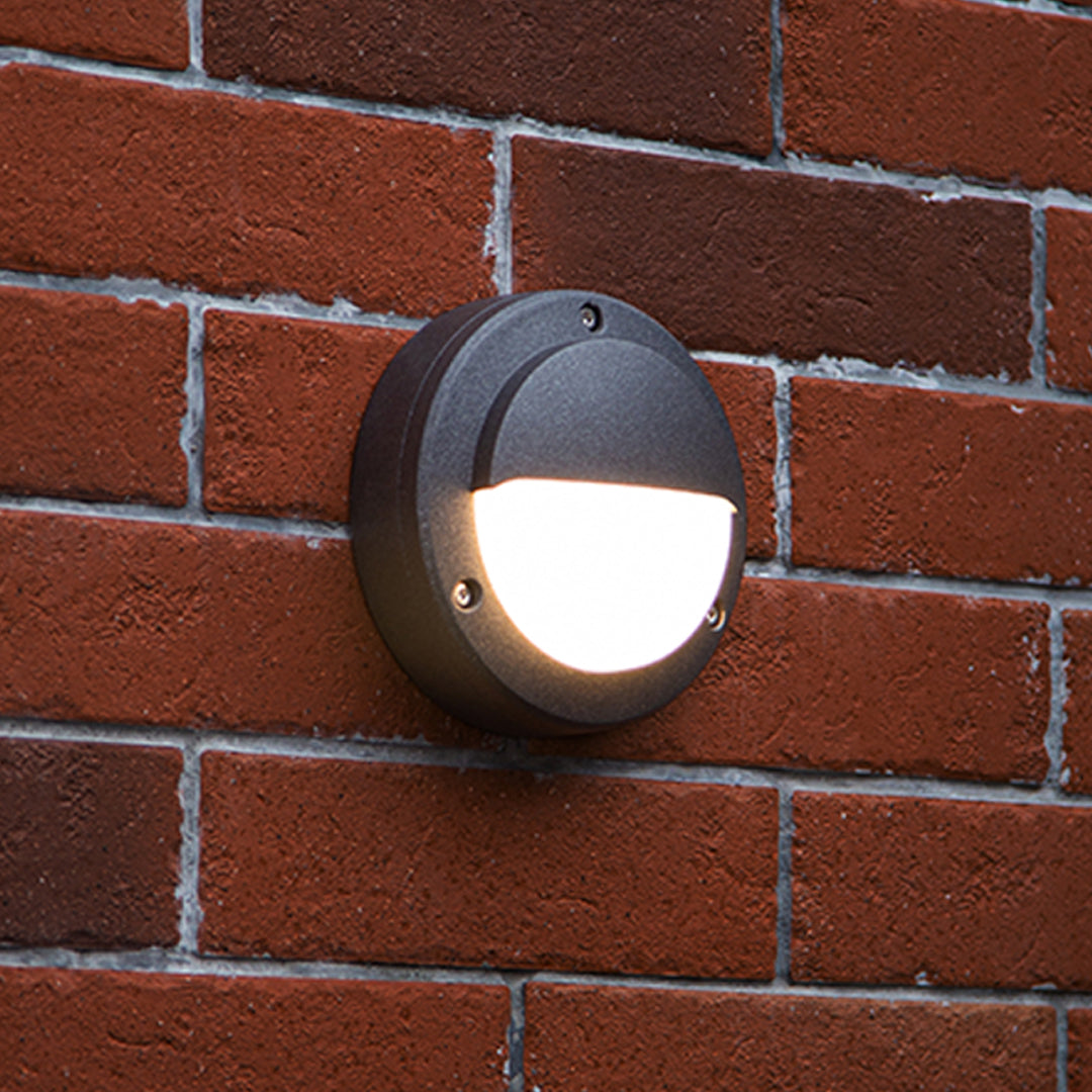 Round Outdoor Wall Sconce Waterproof Minimalist Style