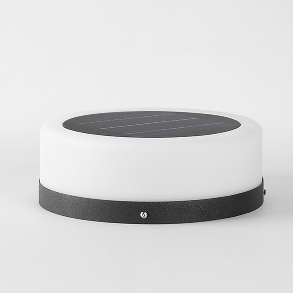 Round Pillar Lights Minimalist Solar-Powered Garden Light