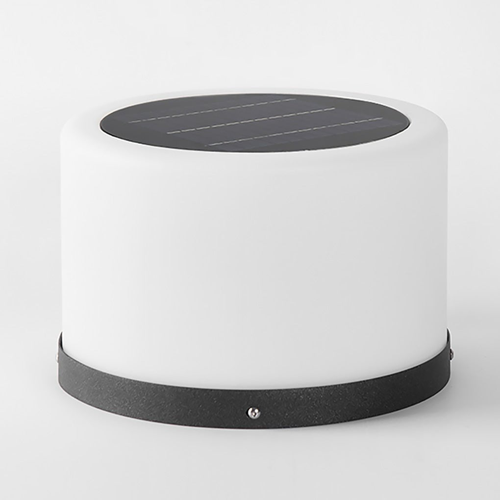 Round Pillar Lights Minimalist Solar-Powered Garden Light