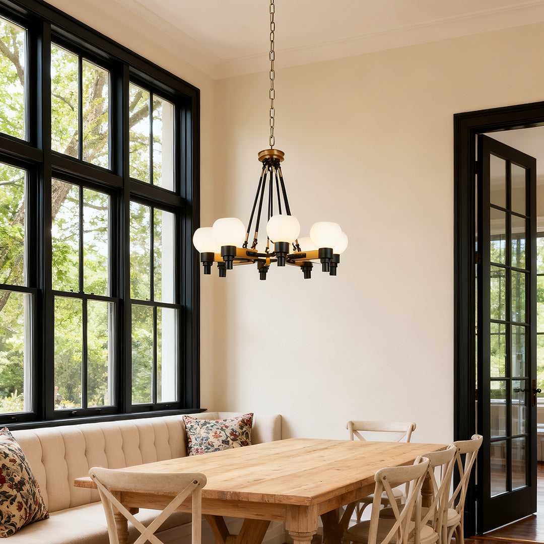 8 light chandeliers Vintage Artistic Bean Globe Ball Ceiling Light