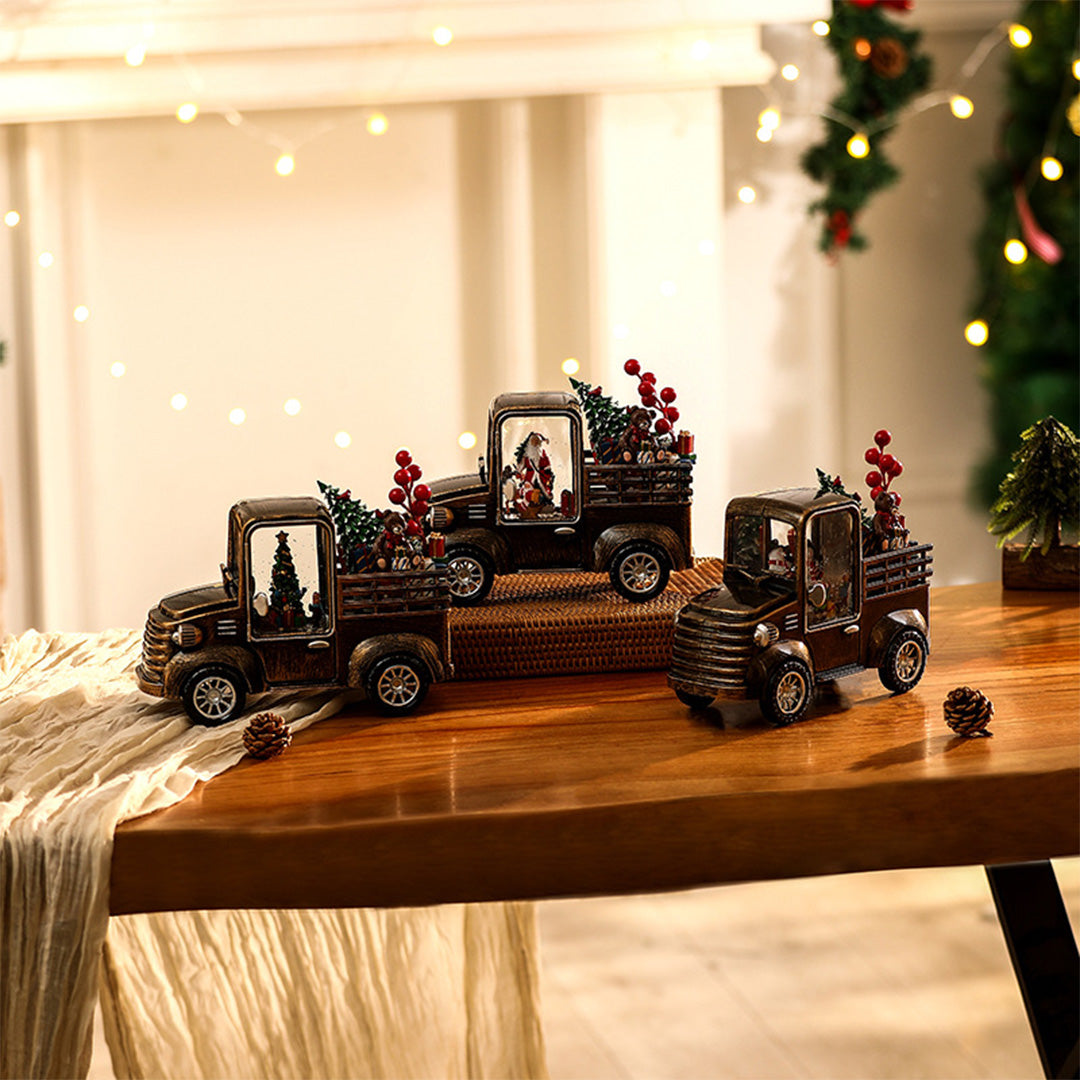 Modern Gold Table Lamp Christmas Snowfall Car Ornament Lamp