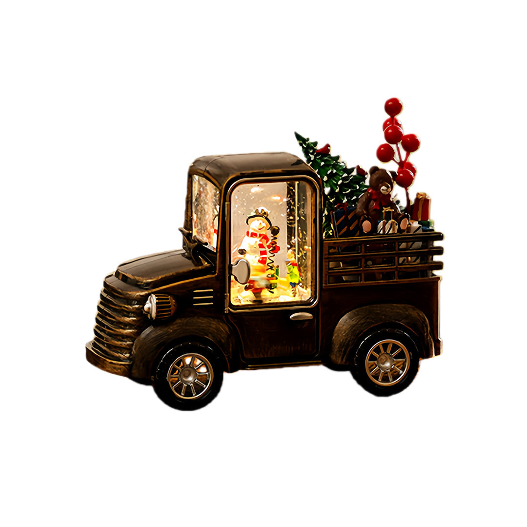 Modern Gold Table Lamp Christmas Snowfall Car Ornament Lamp
