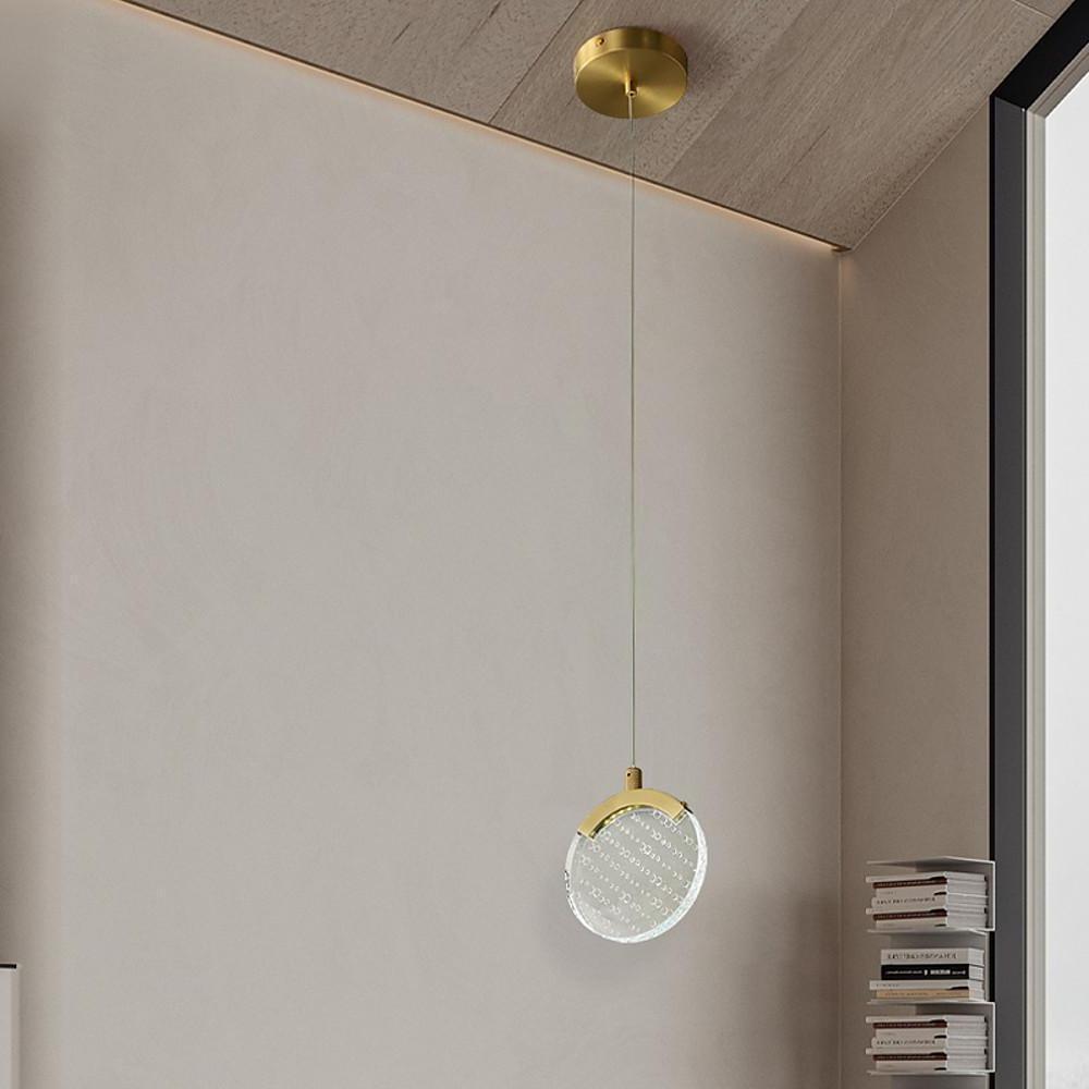 Disc Pendant Light Acrylic Copper LED Nordic Lighting