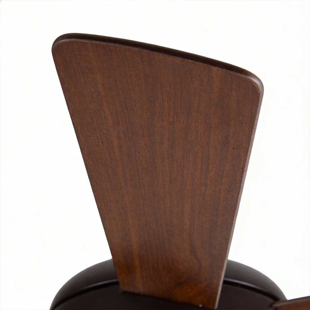 Semi-Flush Mount Ceiling Fan with Light Vintage Real Wood Light