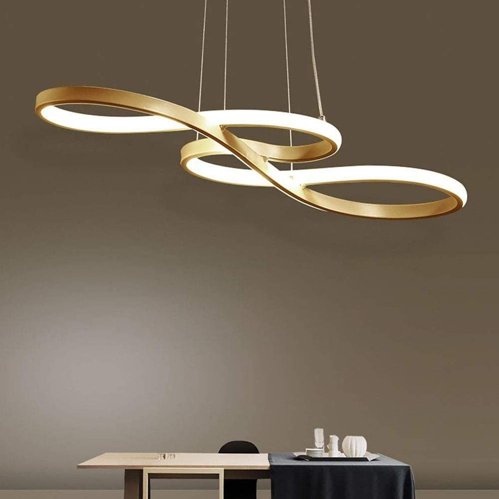 Geometric Design Semi Flush Chandeliers Metal Silica Gel Ceiling Lights