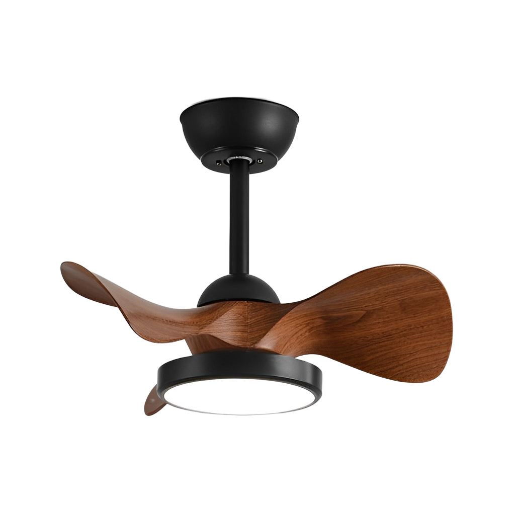 Simple White Ceiling Fan with Light Silent Remote Control Light