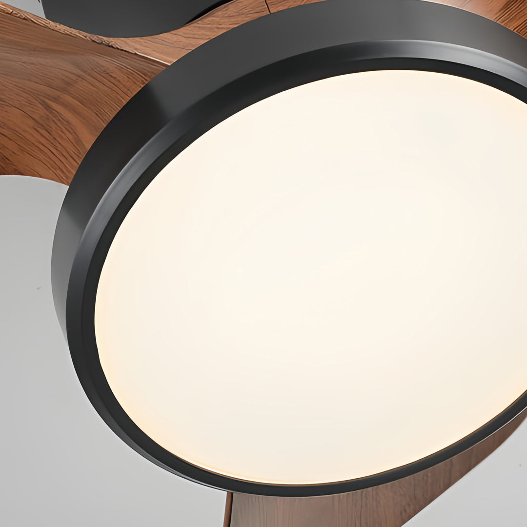 Simple White Ceiling Fan with Light Silent Remote Control Light