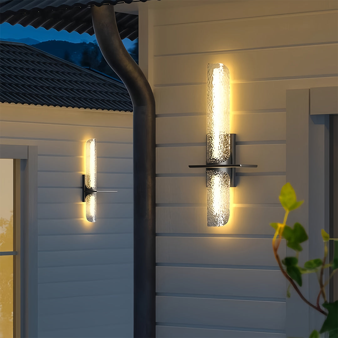 Contemporary Black Outdoor Wall Lights Waterproof LED Lamp