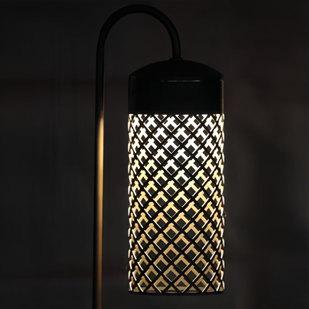 Black Outdoor Pendant Lantern Minimalist Waterproof Portable Light