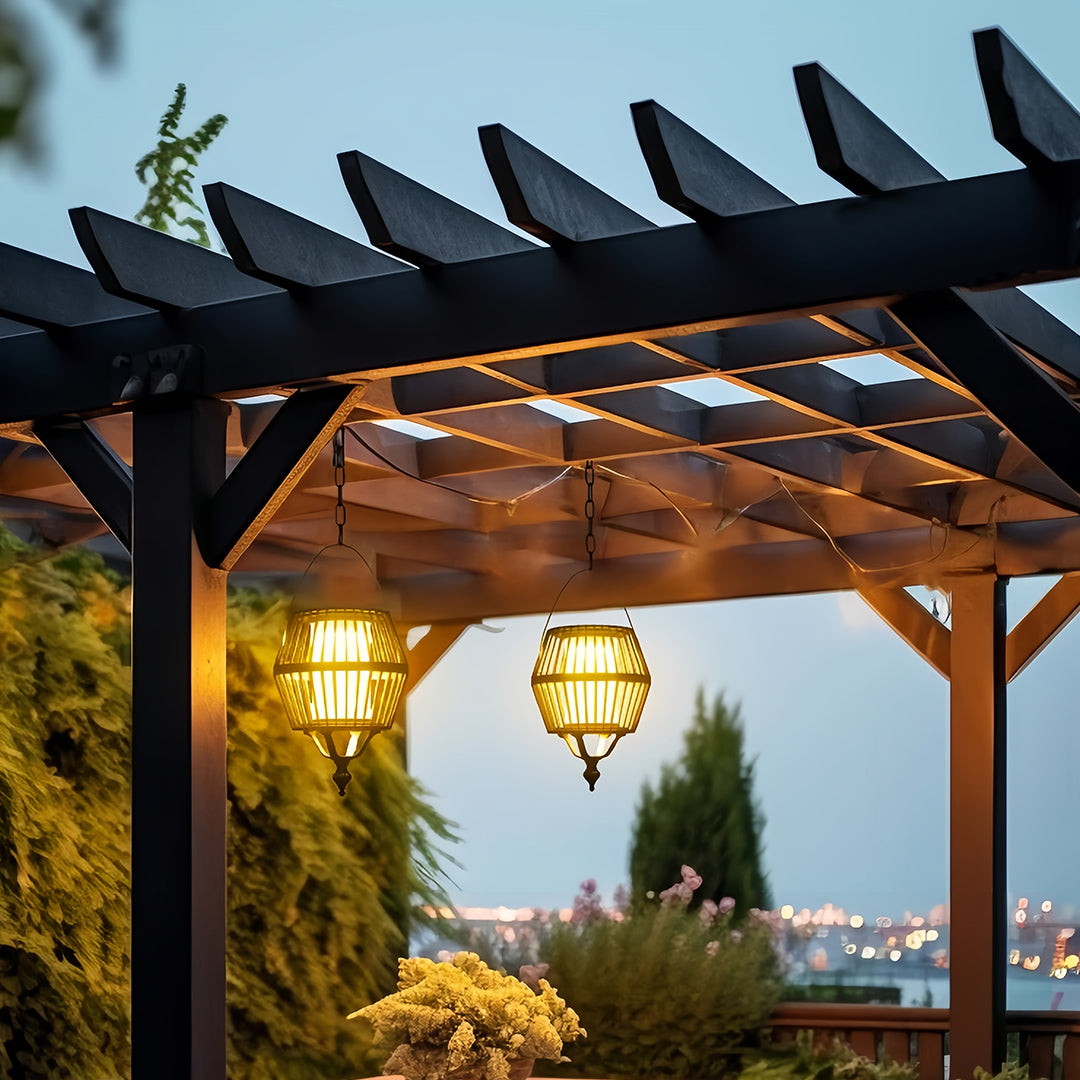 Japanese Lantern Pendant Light Outdoor Waterproof Ceiling Light