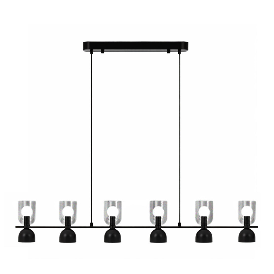 Glass Pendant Chandel Metal Adjustable Ceiling Light