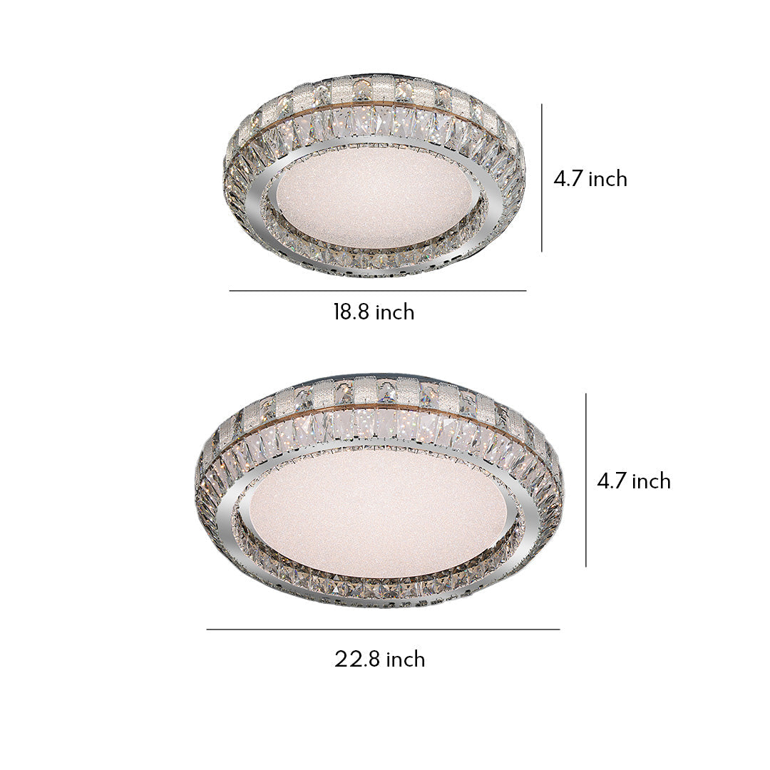 Contemporary Flush Mount Light Luxury Crystal Light