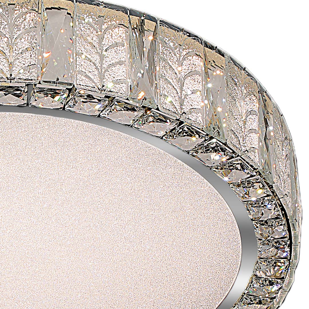 Modern Gold Flush Mount Ceiling Light LED Round Crystal Light