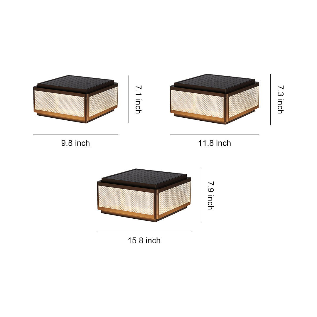 Square Outdoor Pillar Lights Minimalist Waterproof Light