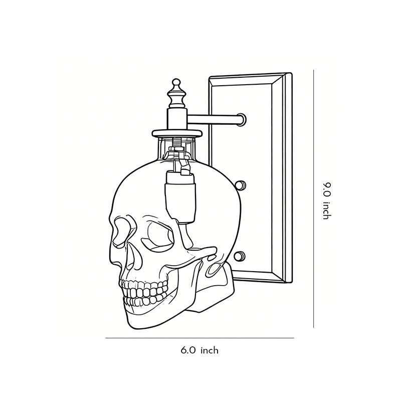 Skull Wall Sconce Glass Shades Wall Lights Industrial Metal Light