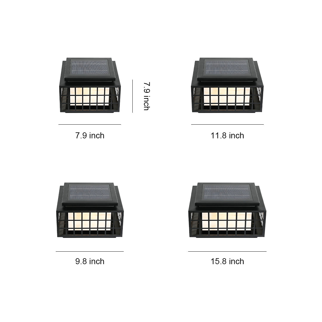Modern Gate Pillar Lights Outdoor Waterproof Metal Lamp