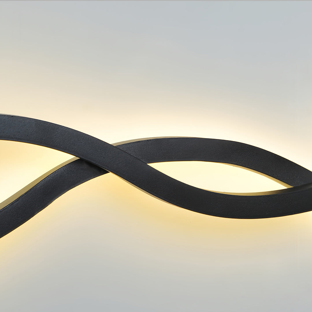 Bedside Wall Light Modern with a Unique Wavy Finish Sleek Lamp