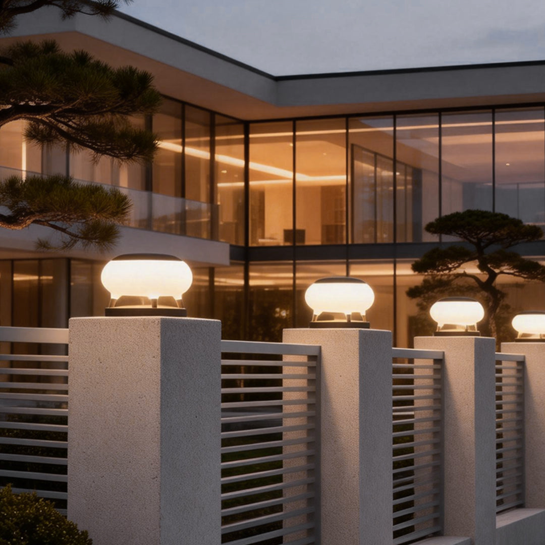 Solar Column Pillar Lights Stainless Steel Fence Light