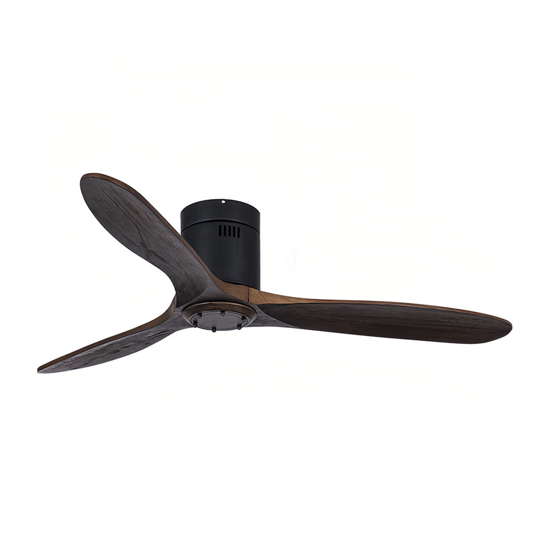 Three Blade Ceiling Fan with Light LED Remote Control Wood Ceiling Fan