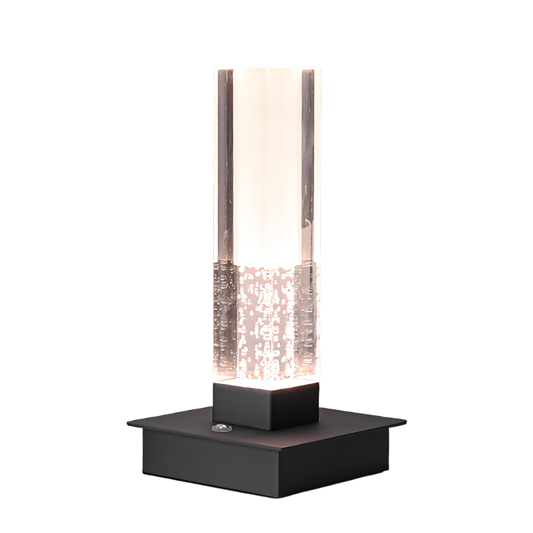 Square Table Lamp Cordless Bubble Modern Dimmable LED Nightstand Lamp